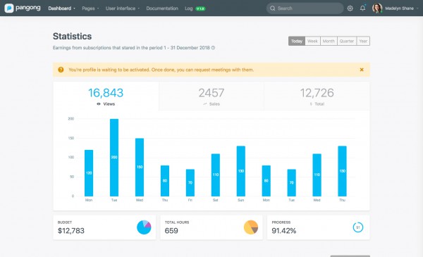 Pangong - Developer-friendly Bootstrap 4 Admin Dashboard Template