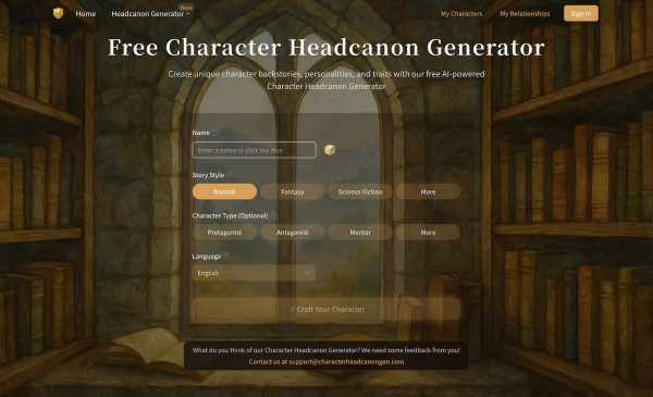 Character Headcanon Generator