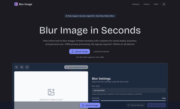Blur Image Tool