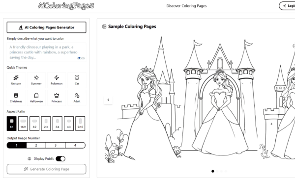 AI Coloring Pages Generator