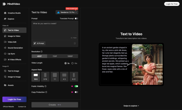 Free MindVideo AI Video Generator