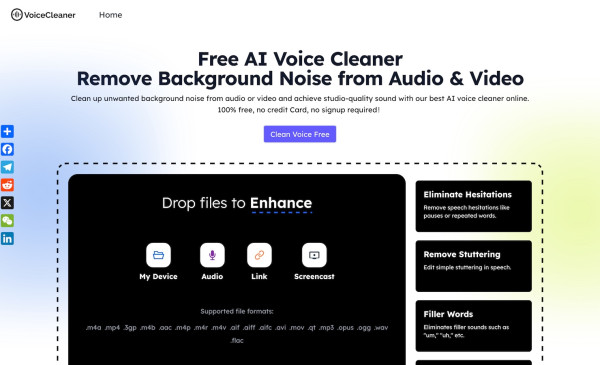 Free AI Voice Cleaner Online