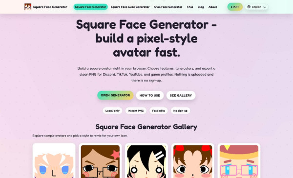 Square Face Generator