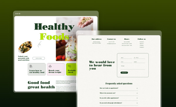 Dietary Wix Template