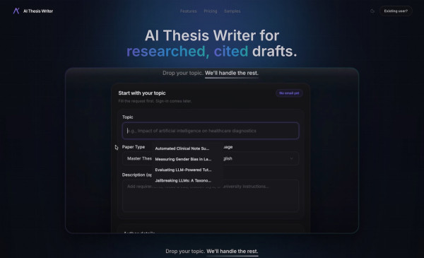 AI Thesis Writer