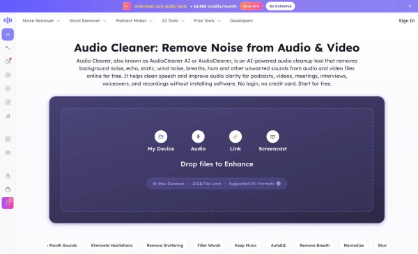 AI Audio Cleaner