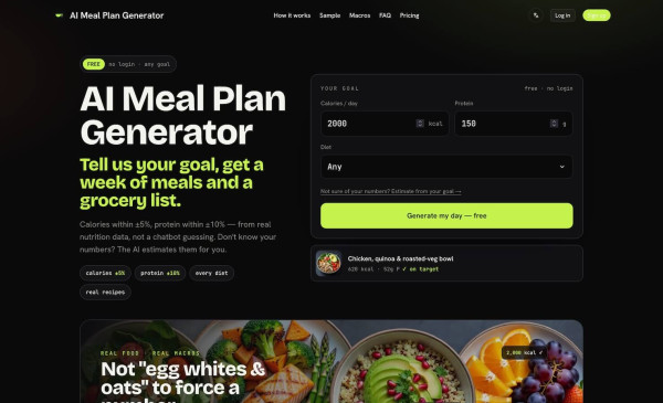 AI Meal Plan Generator