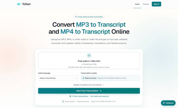MP3 to Transcript