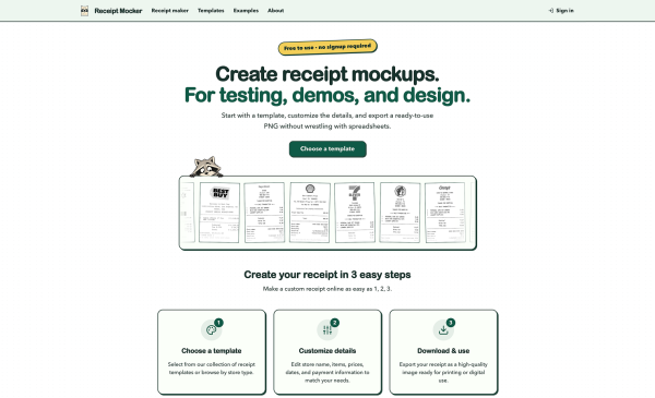 Receipt Mocker