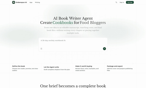 AI ebook Writer with Emberspun