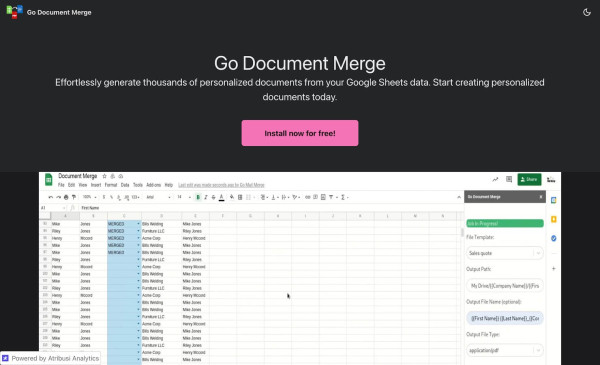 Go Document Merge