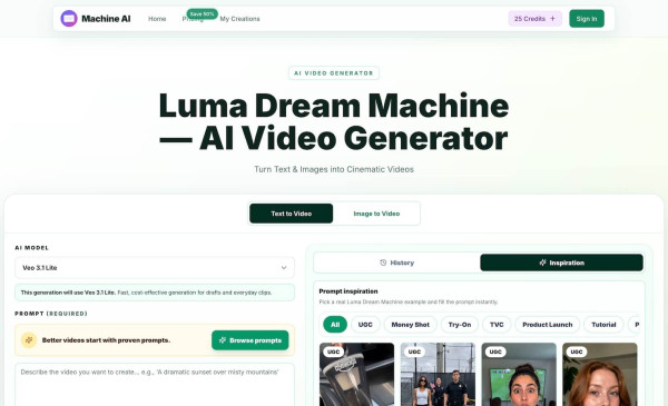 Luma Dream Machine