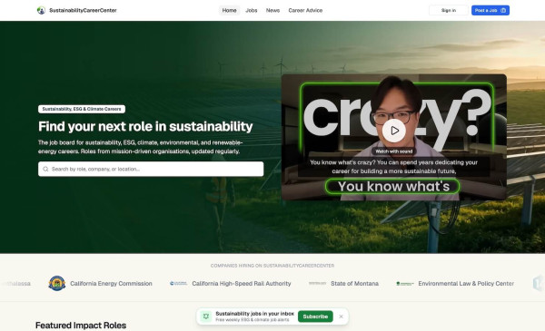 Sustainability Career Center