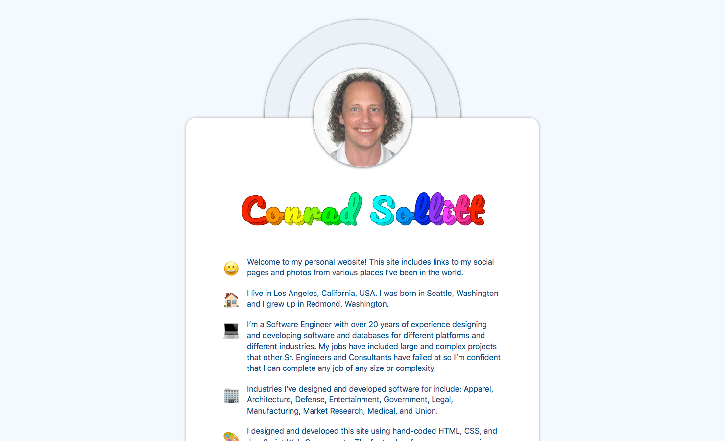 Conrad Sollitt Personal Site