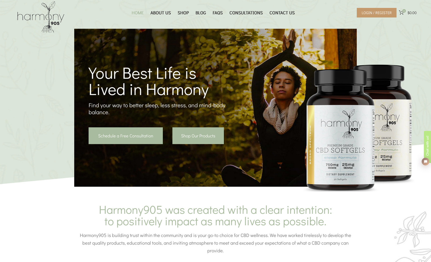 Harmony 905 CBD Products