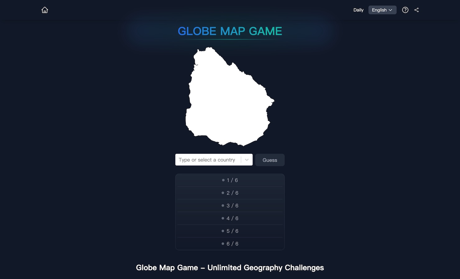 Globe Map Game