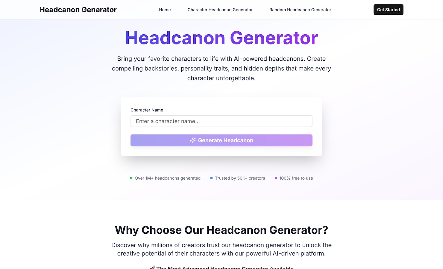 Headcanon Generator