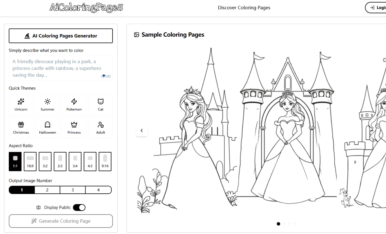 AI Coloring Pages Generator