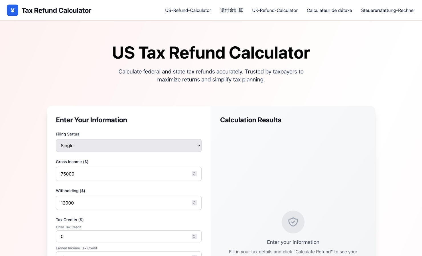 Tax Refund Calculator