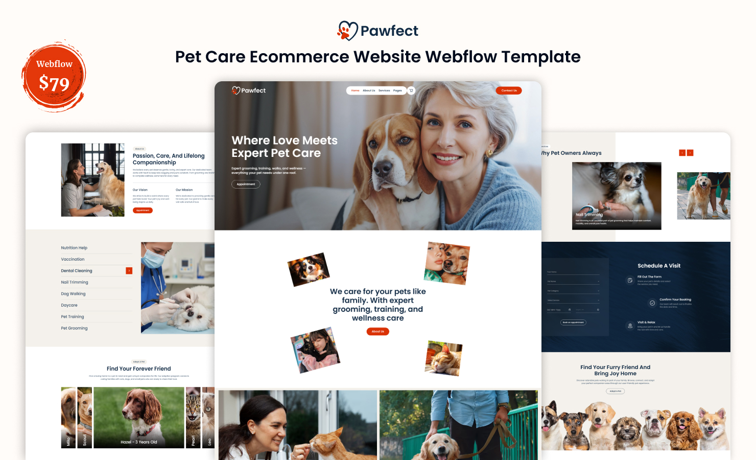 Pawfect Webflow Template