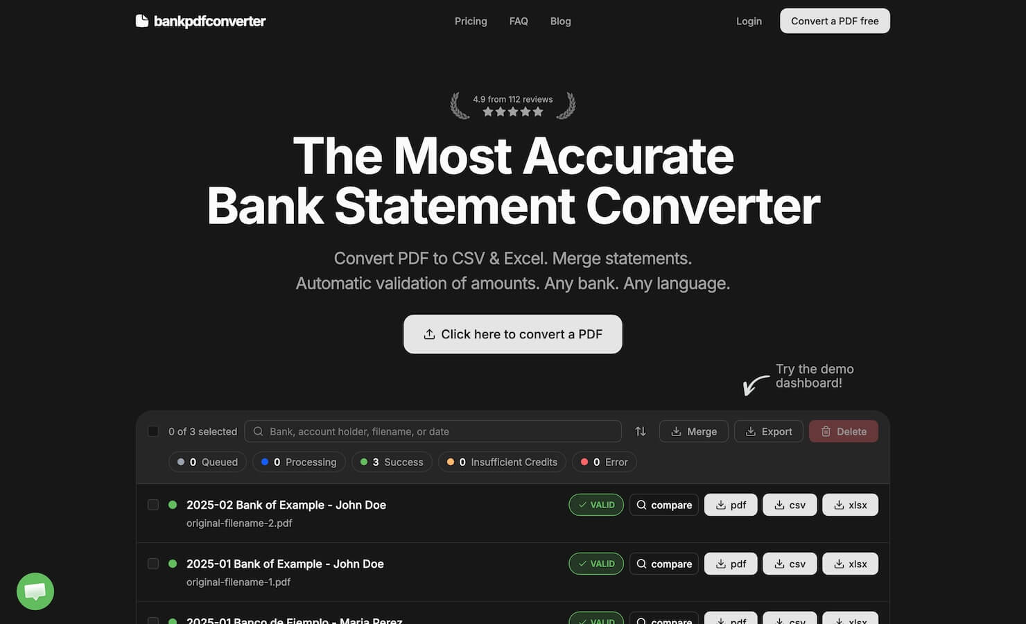 Bank PDF Converter
