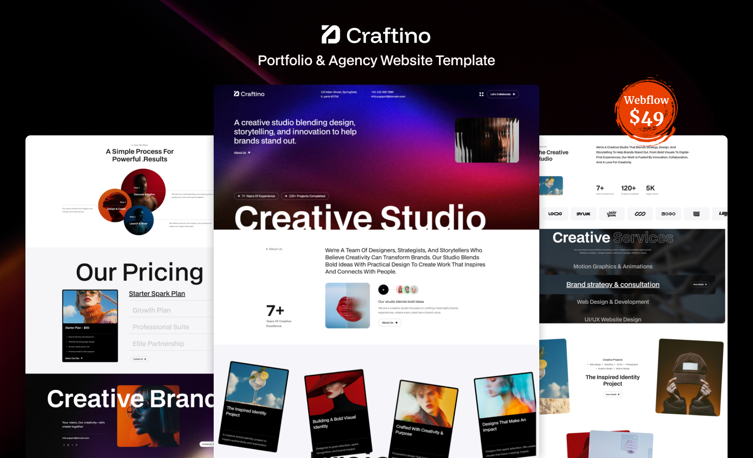 Craftino Webflow Template