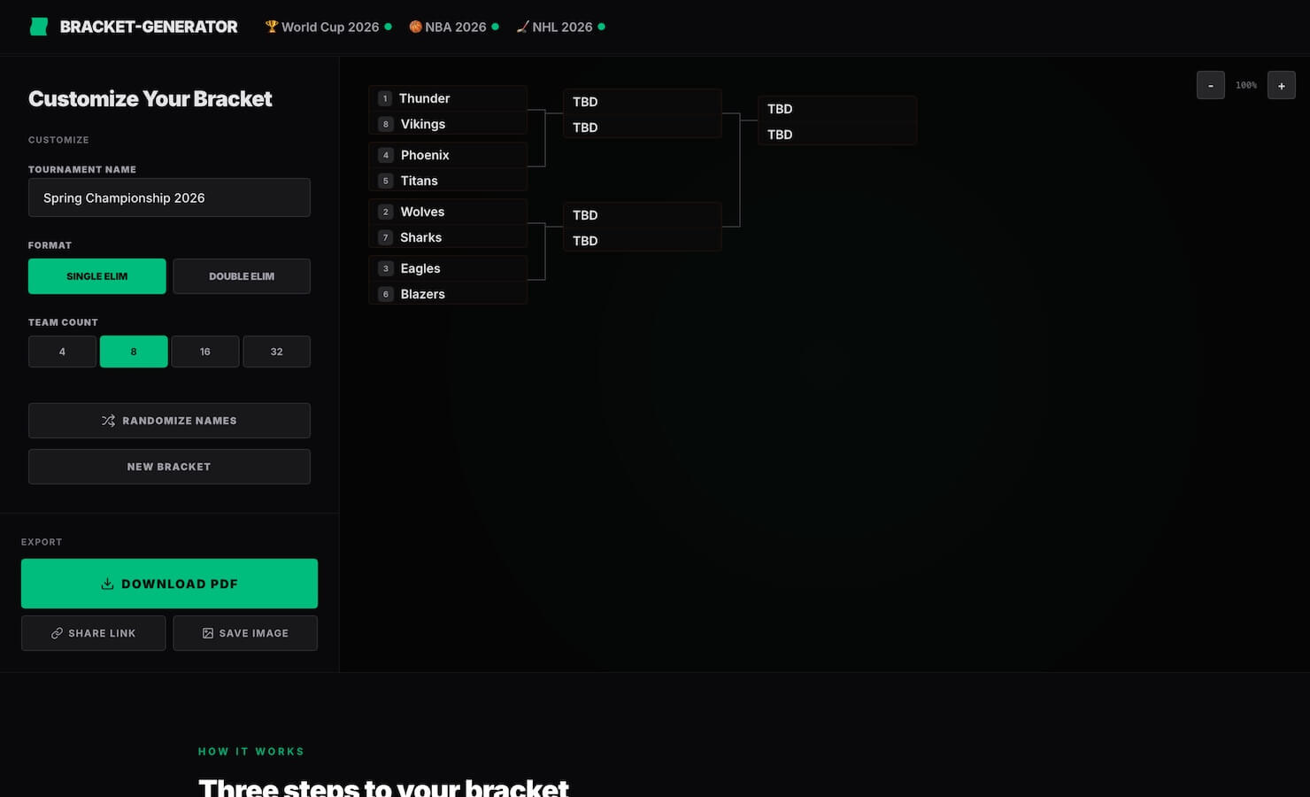 Bracket Generator