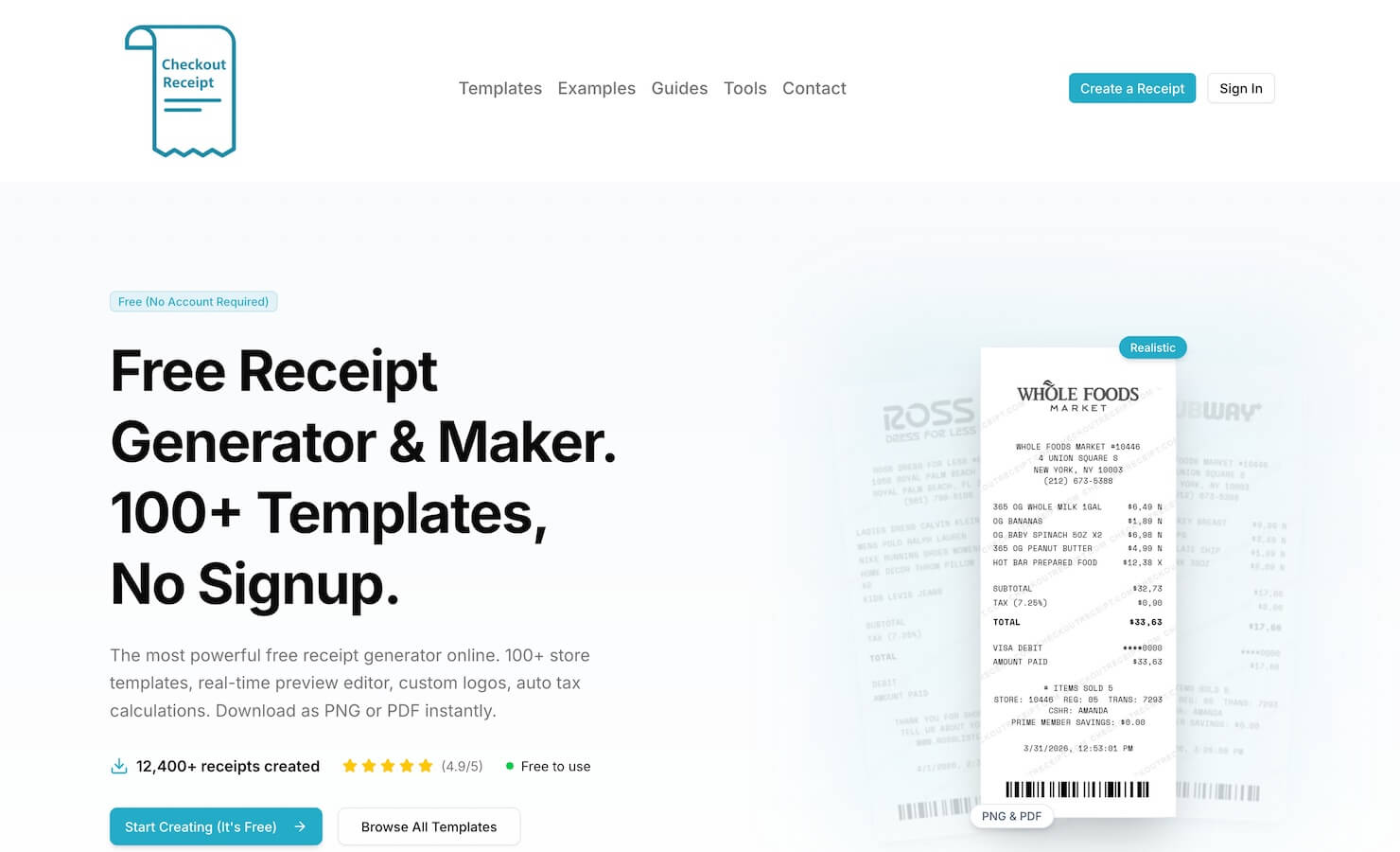 CheckoutReceipt