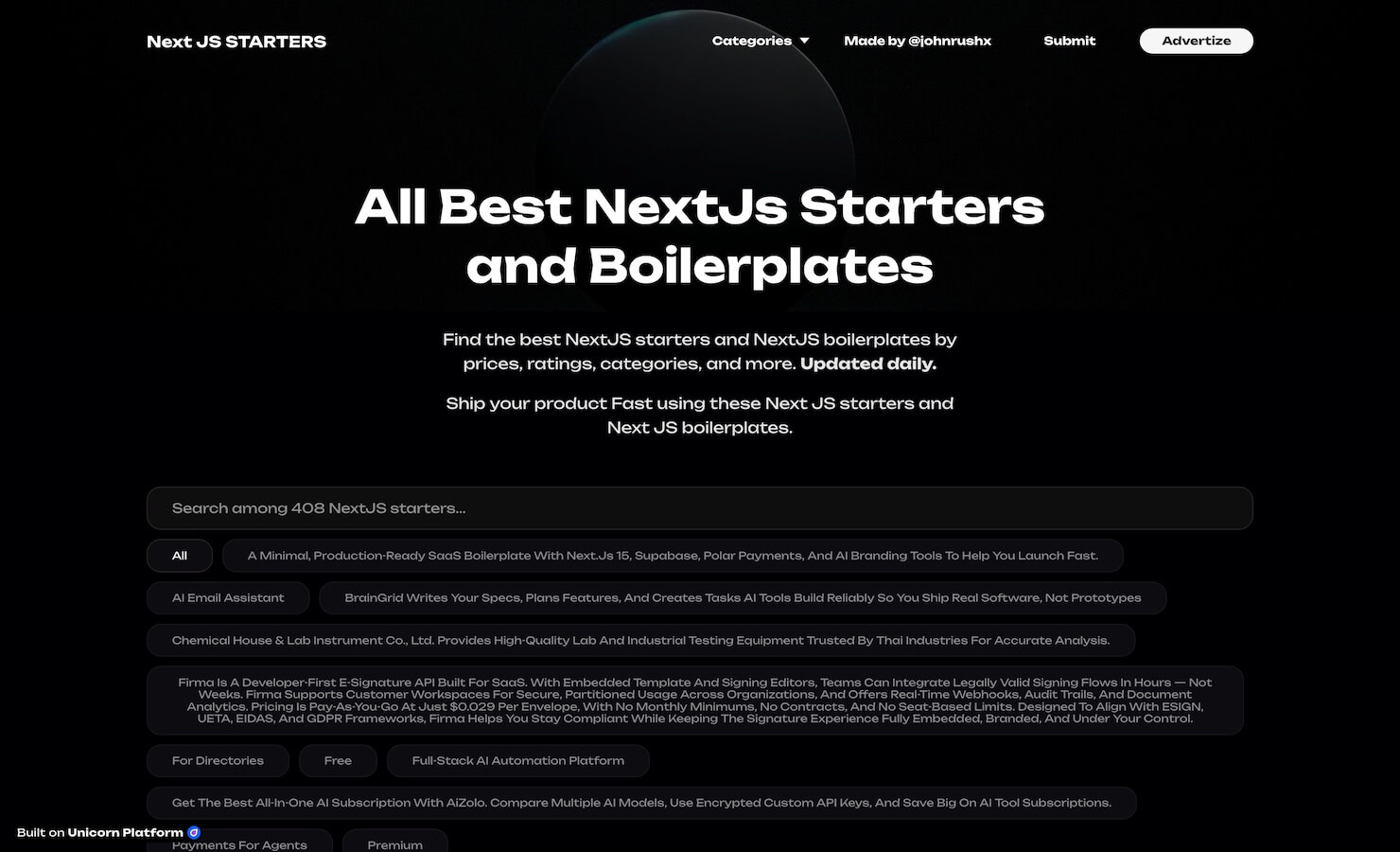 NextJs Starters