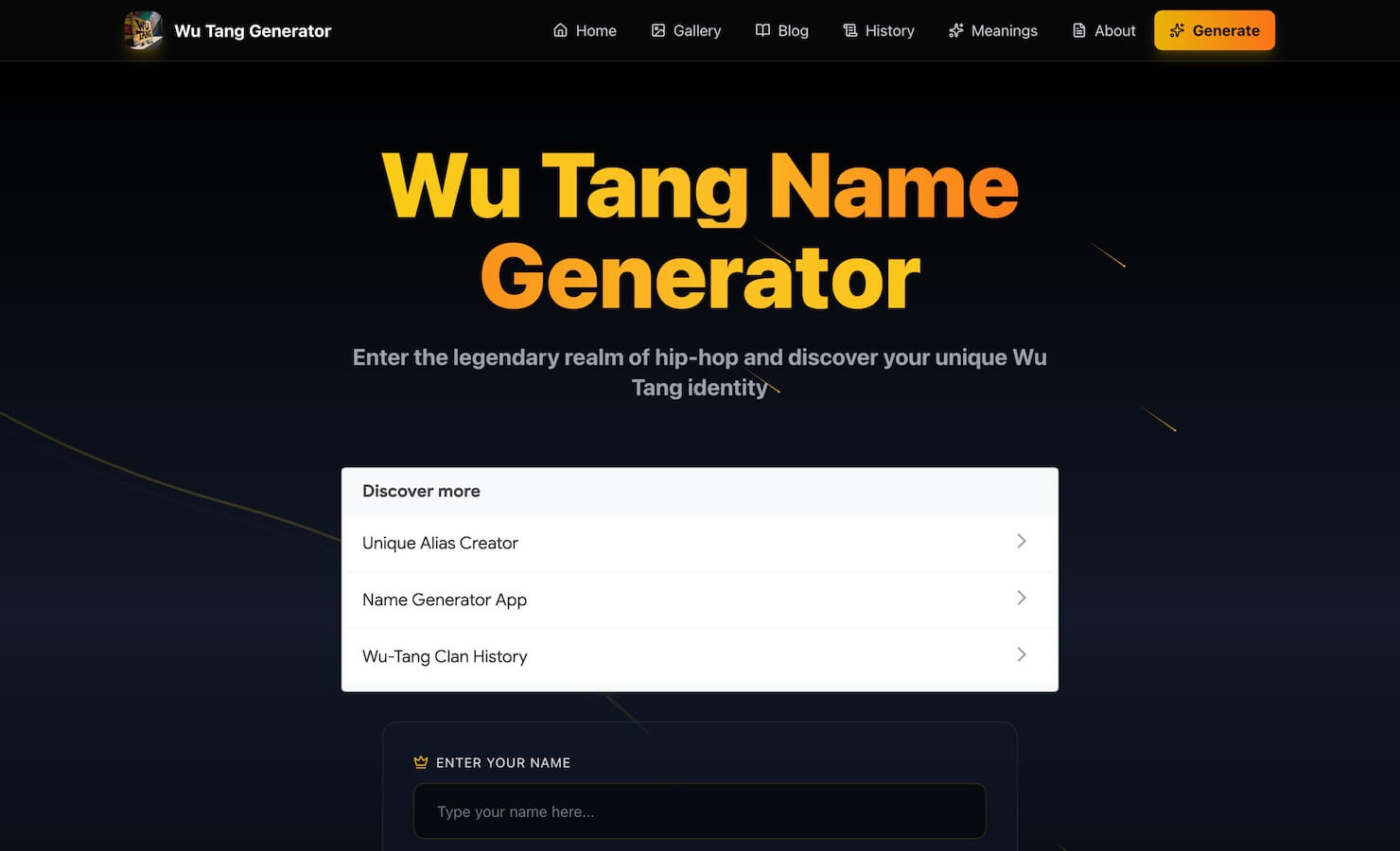 wu tang name generator