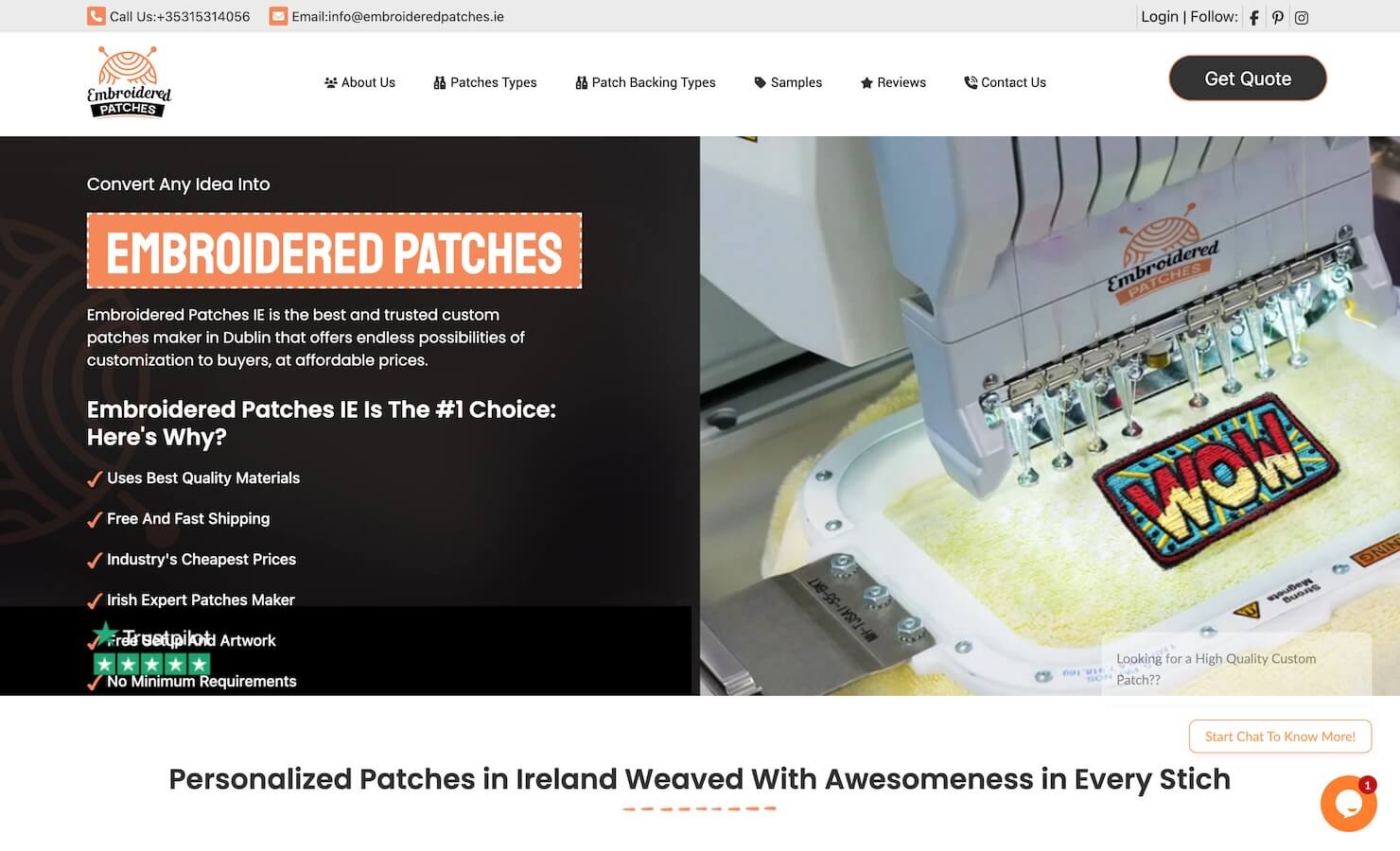 Embroidered Patches Ireland