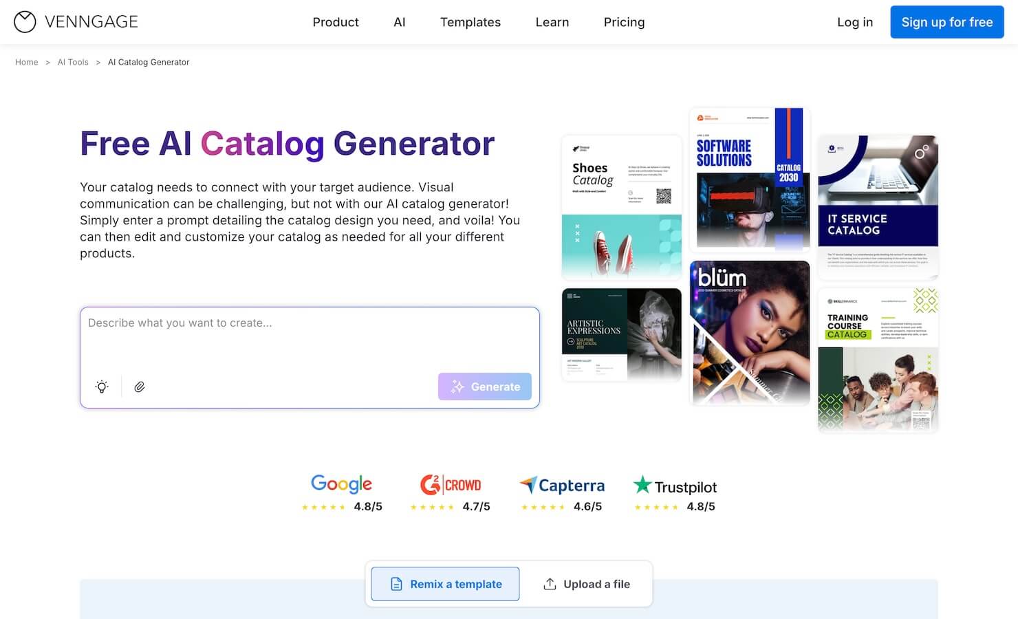 AI Catalog Generator