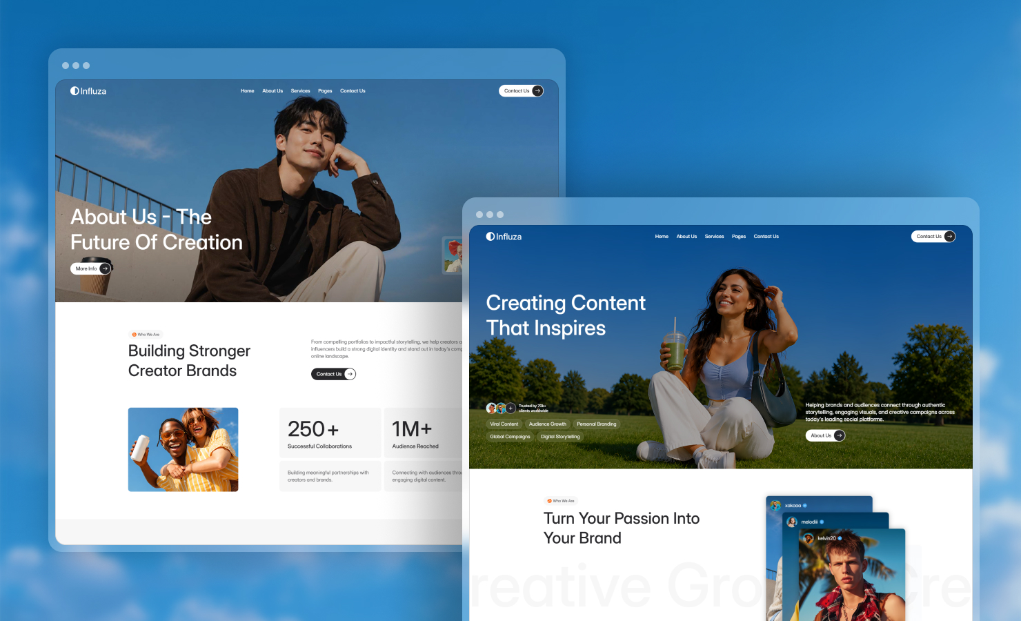 Influza Framer Template
