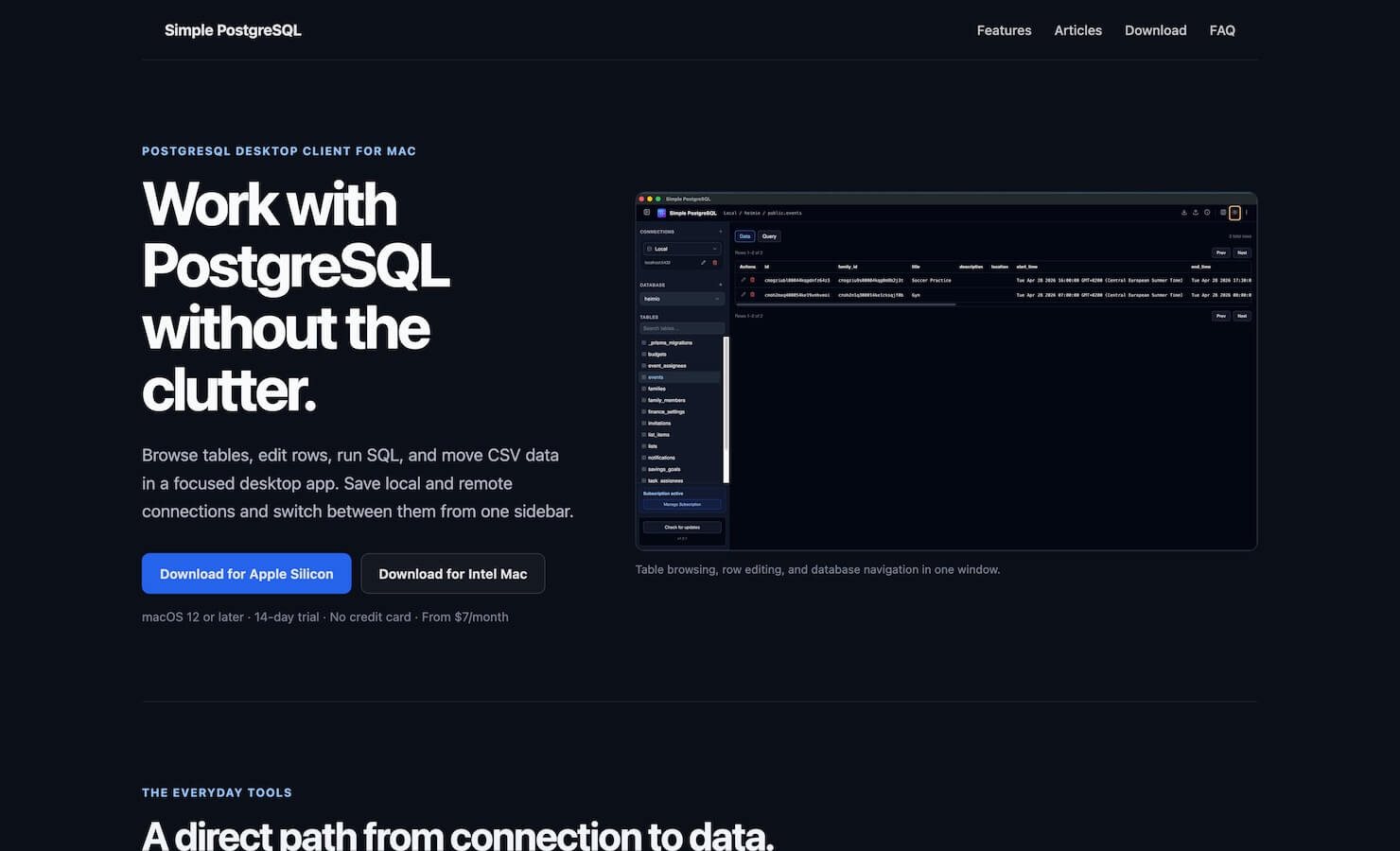 Simple PostgreSQL