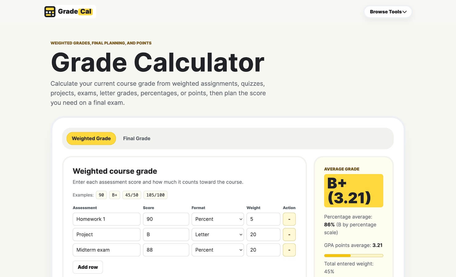 gradecal