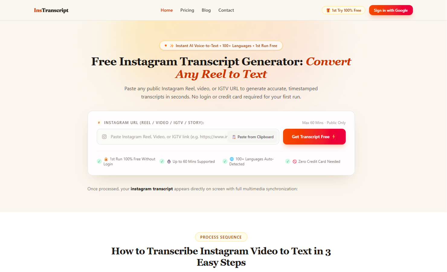 Instagram Transcript