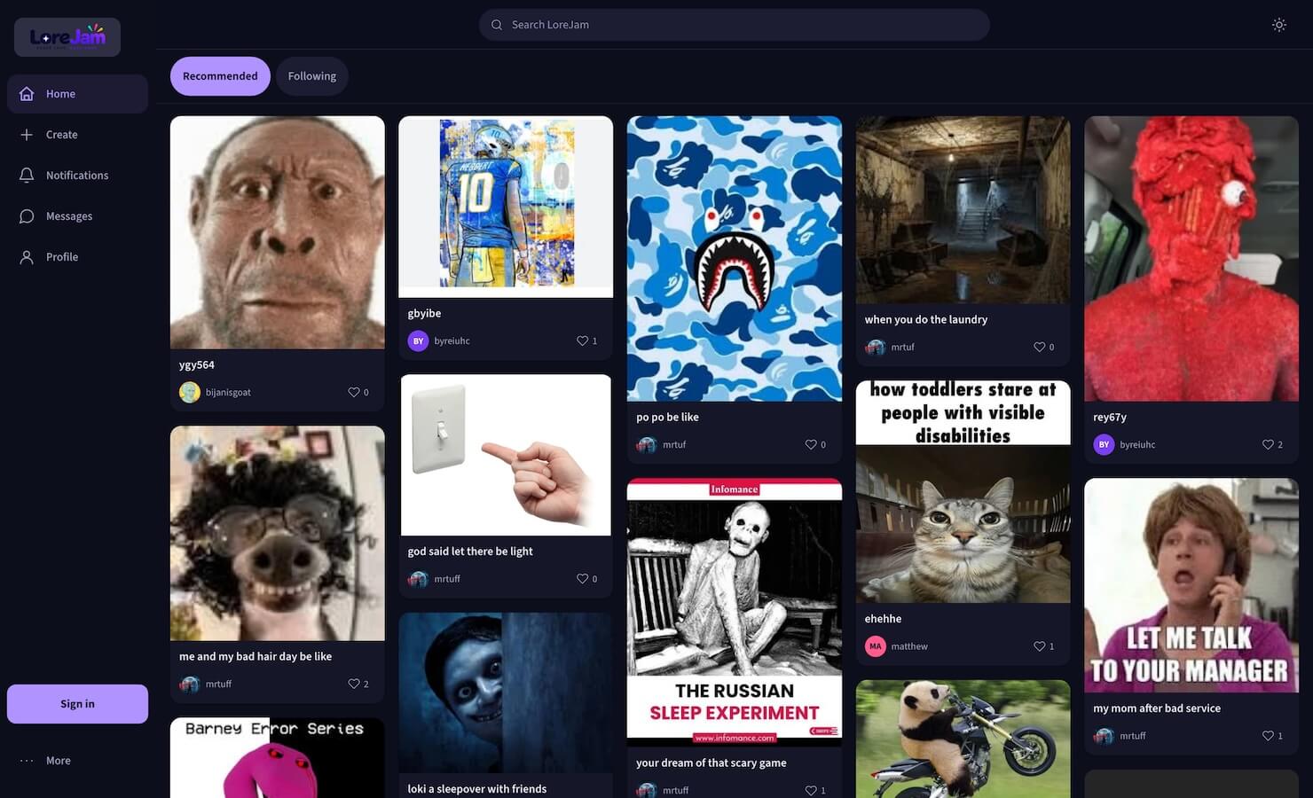 LoreJam Community