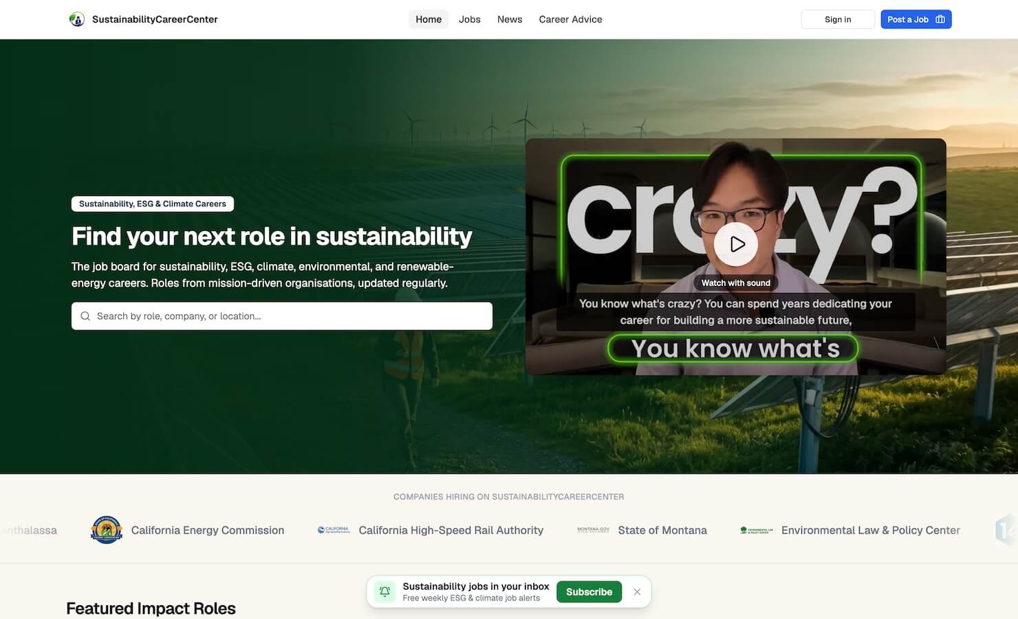Sustainability Career Center